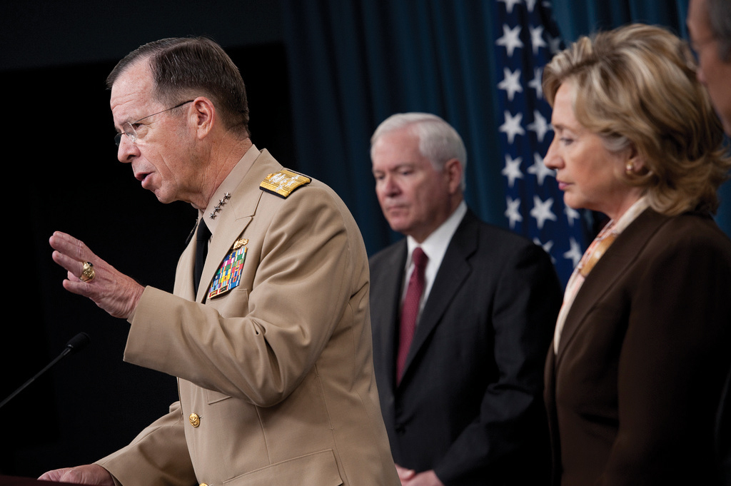 Photo of military leader speaking