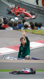 Despite achieving the project goal of the “finish the lap as fast as possible,” Ferrari’s Michael Schumacher crashed 21 laps later and did not finish the race (top); Renault’s Jarno Trulli celebrating his win at the 2004 Monaco Grand Prix (middle); Jenson Button took his Brawn GP car to pole position at the Monaco Grand Prix with a lap time of 1 min 14.902 sec. He also went on to win the race, even though he did not achieve that lap time during the race (bottom).