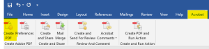 Acrobat PDF Maker in Office.