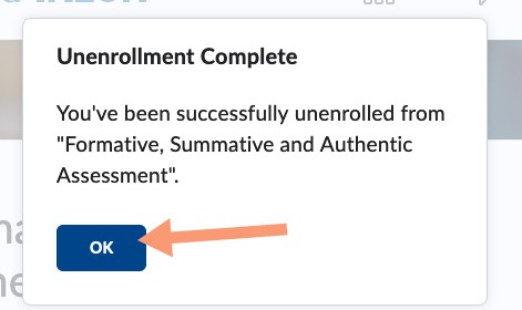 unenrollment complete