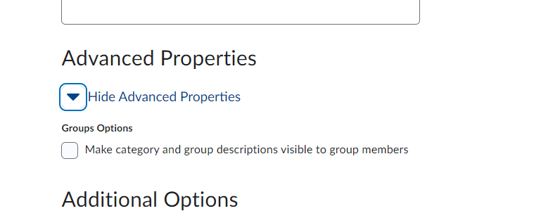 Additional options in the Groups Tool.