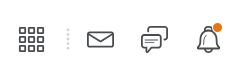 Talon navigation bar with envelop icon for Email.