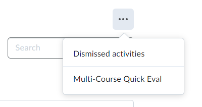 Options for the Quick Eval dropdown menu.