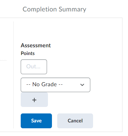 Adding points to an Assignment.