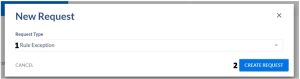 Select 'Rule Exception' as the Request Type and Submit.