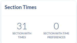 Reports Page. Section Times area of the Sections reports.