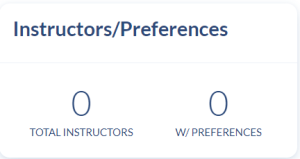 Reports Page. Instructor Preferences of the overview.