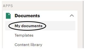 select My Documents on the left hand panel.